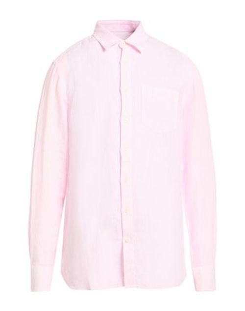 Man Shirt Light pink Size 4XL Linen