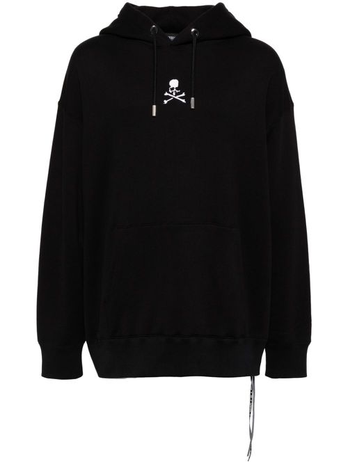 Embroidered logo hoodie - Black