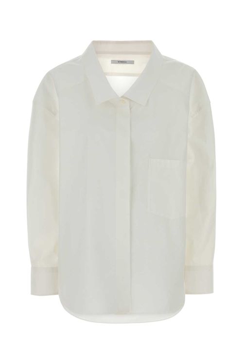 White Poplin Shirt Exterior: Cotton Camicie - Women