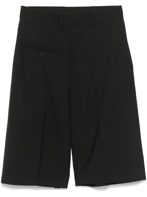 Virgin wool shorts - Black
