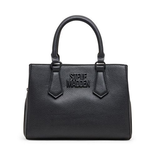 Bmickey Quilted Satchel- Black:- Black