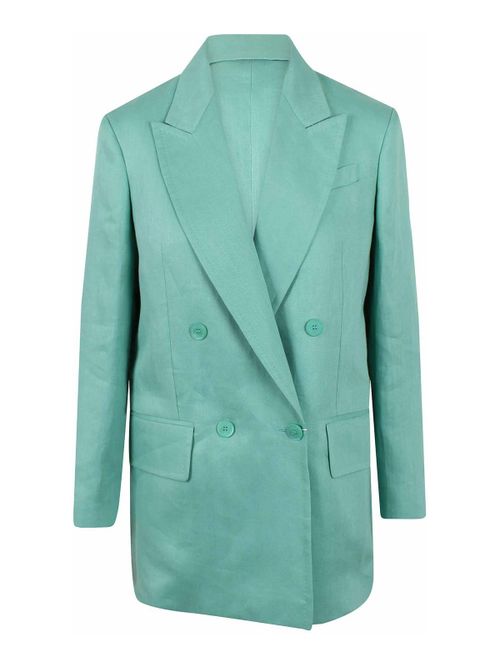 Tailored chevron linen jacket