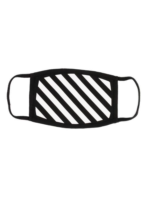 Diag-print face mask - Black