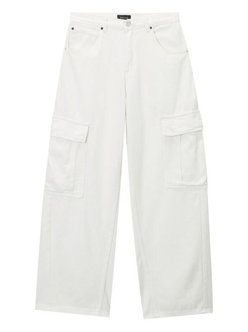 Tout a coup cargo style trousers - White