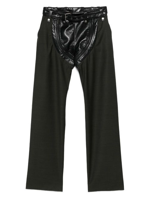 Martine Rose panelled trousers - Green