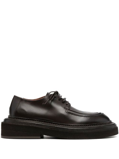 Chunky-sole lace up shoes - Brown
