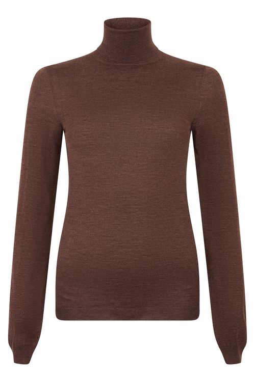 Turtleneck Sweater in Wool-Silk Blend