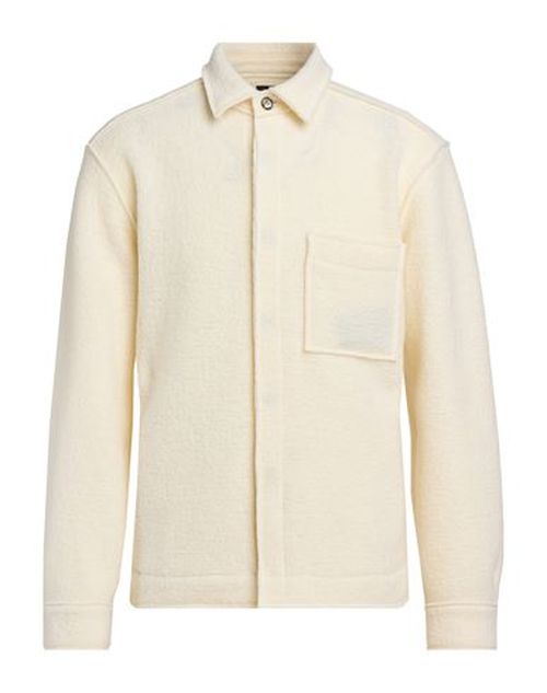 Man Jacket Cream Size L Virgin Wool