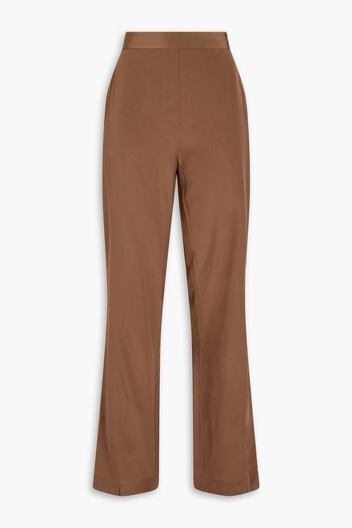 Tova silk crepe de chine straight-leg pants - Brown - FR 40