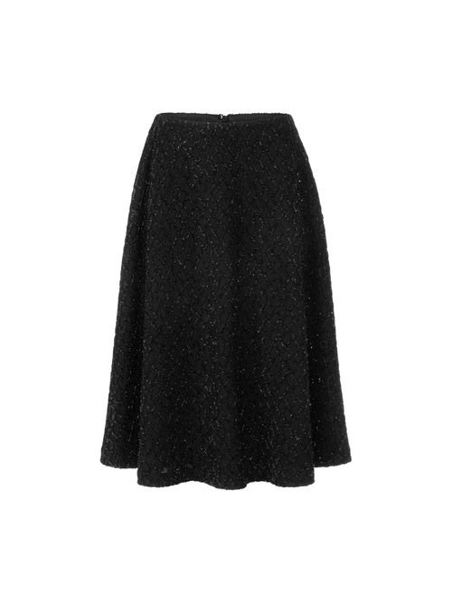 Marc Cain Swinging skirt with glitter details, black, 36 N