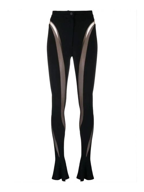 Sheer black illusion trousers