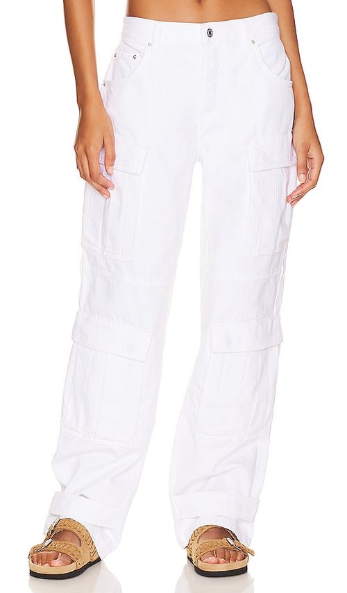 GRLFRND Lex Cargo Jeans in Sierra - White. 27 also