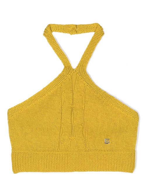Knitted halterneck top - Yellow