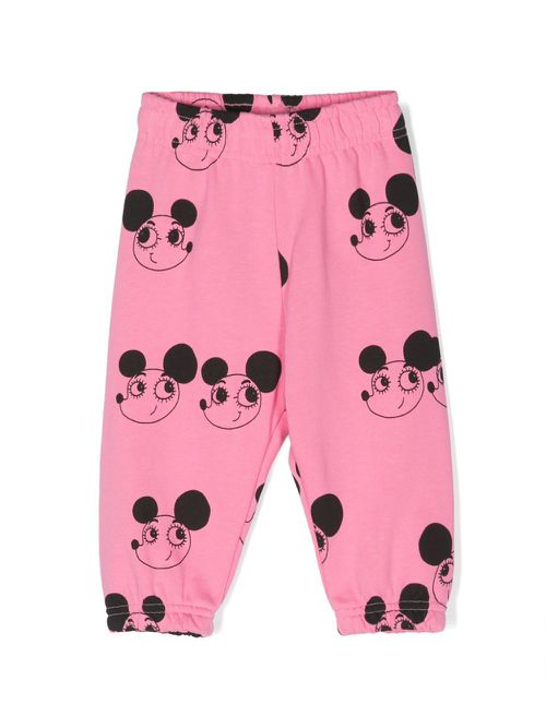 Graphic-print track pants - Pink