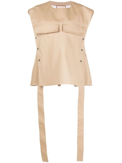 Oversized utility vest - Neutrals