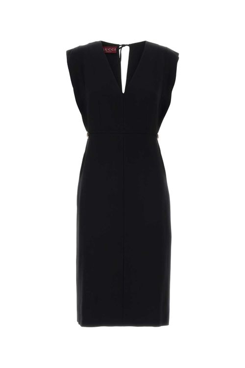 Crepe Dress — Black