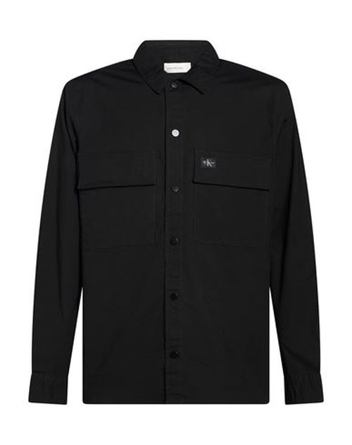Man Shirt Black Size L Cotton, Elastane