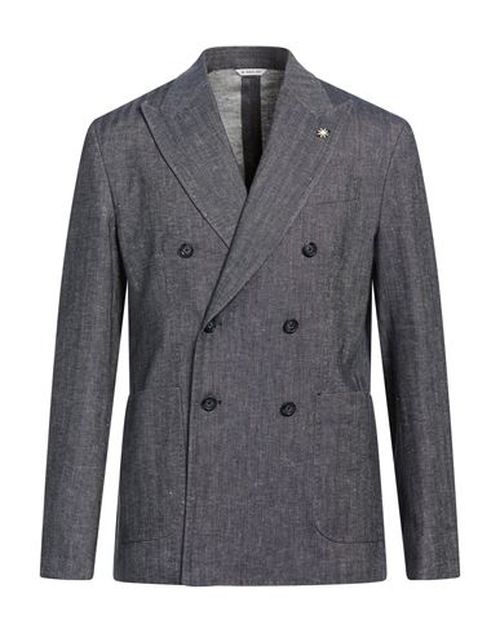 Man Blazer Navy Size 44 Cotton, Linen