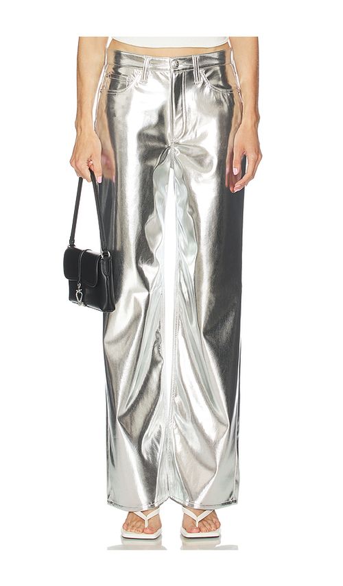 Rag & Bone PANTALON LARGE LOGAN en Metallic Silver. 30. Also , 24, 25, 26, 27