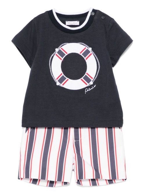 Striped shorts set - Blue