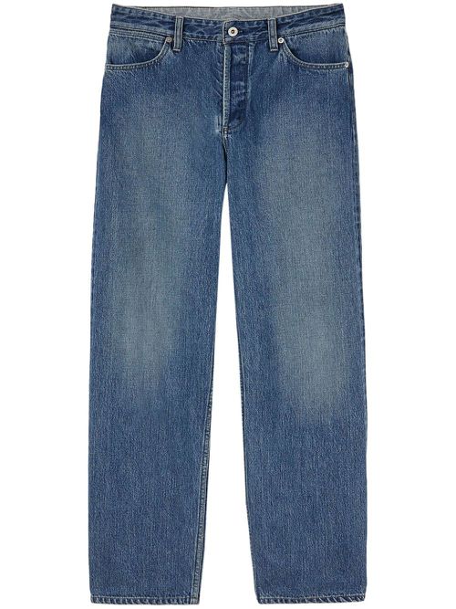 Mid-rise straight-leg jeans - Blue