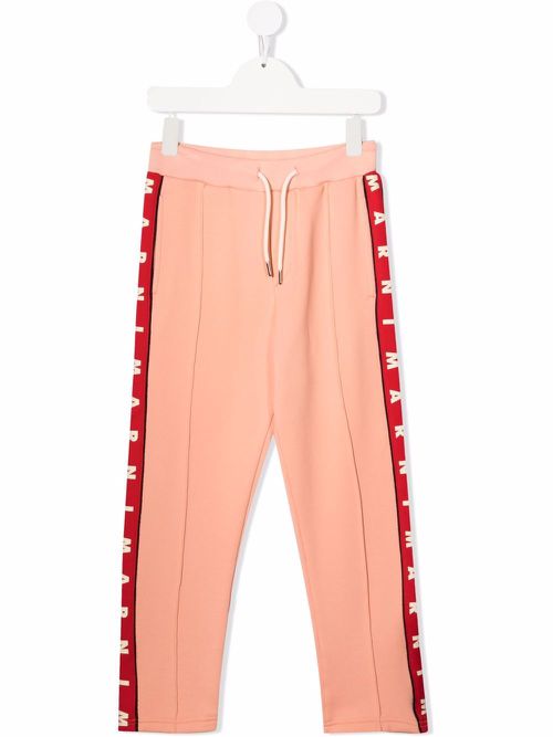 Logo-print track pants - Orange