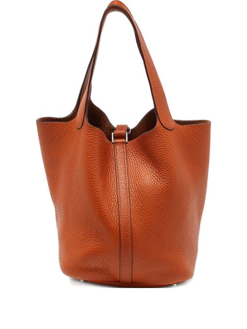 Picotin Lock 22 leather bag - Orange