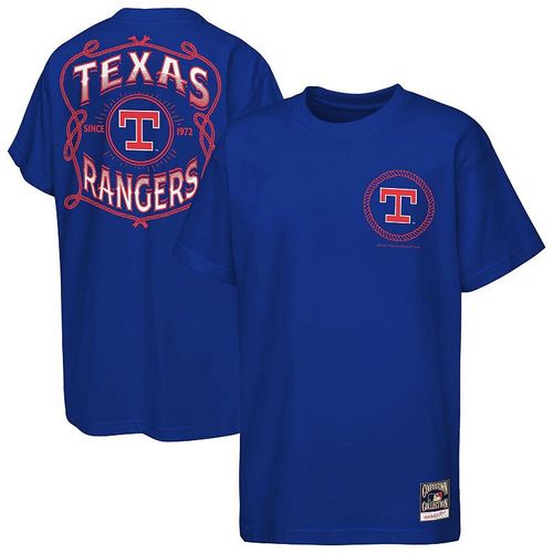 Youth Mitchell & Ness Royal Texas Rangers Cooperstown Rodeo Rope T-Shirt, Boy's, : edium, Blue