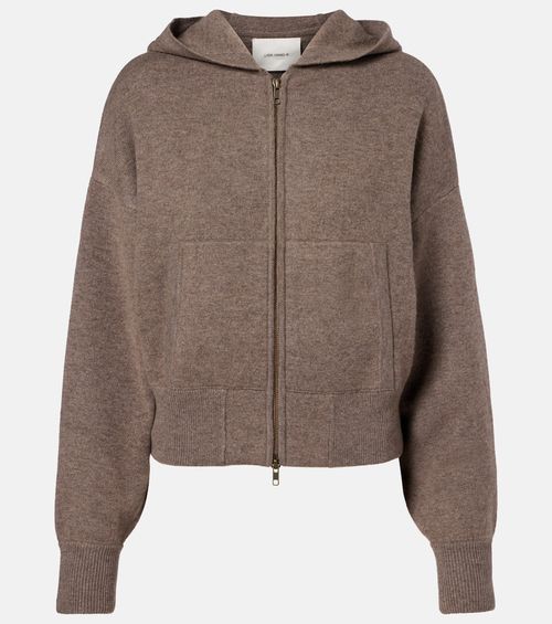 Lilia cashmere zip-up hoodie