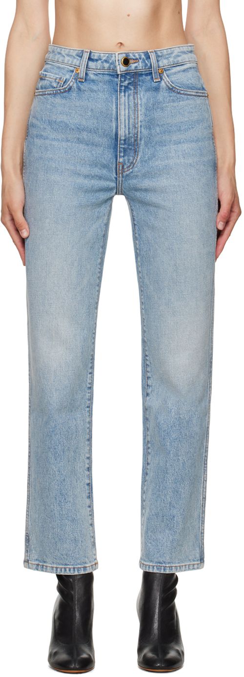 KHAITE Blue 'The Abigail Stretch' Jeans
