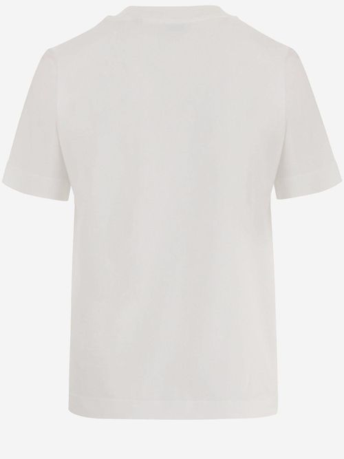 Cotton with Front Print T-Shirt — White