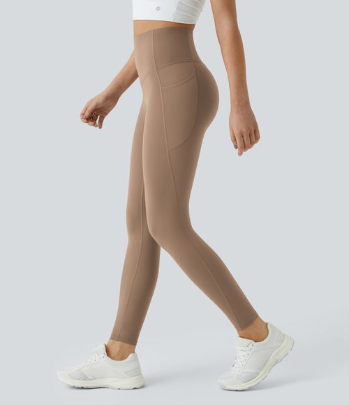 UltraSculpt™ SoCinched High Waisted Tummy Control Pocket Shaping Training Leggings  - Woodsmoke