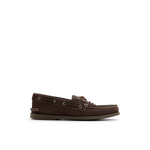 Authentic Original™ 2-Eye Woven Boat Shoe in Dark Brown