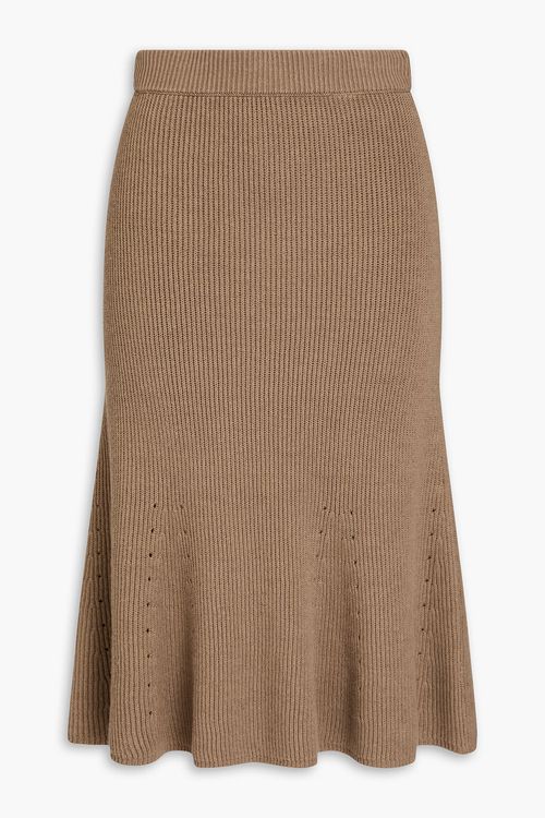 Joseph - Ribbed linen-blend skirt - Neutral - XL