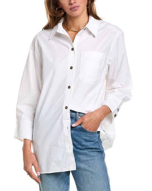 Ganni Poplin Oversized Shirt