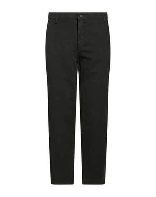 Man Pants Dark green Size 40 Cotton, Elastane