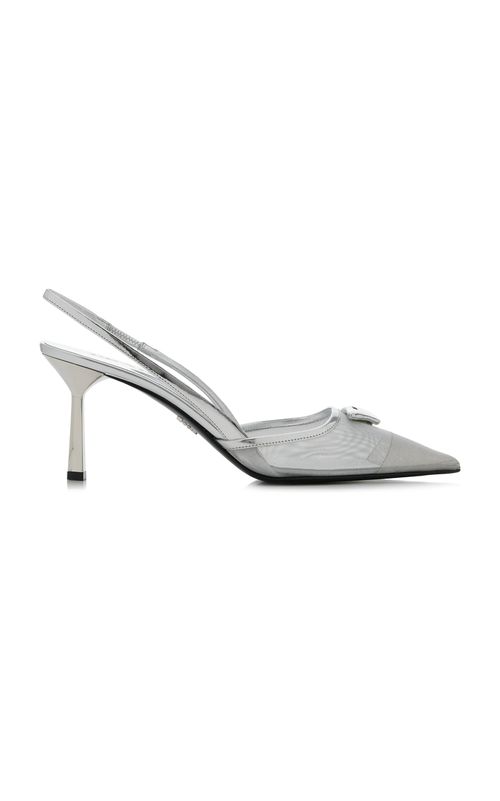 Mesh Slingback Pumps - Moda Operandi