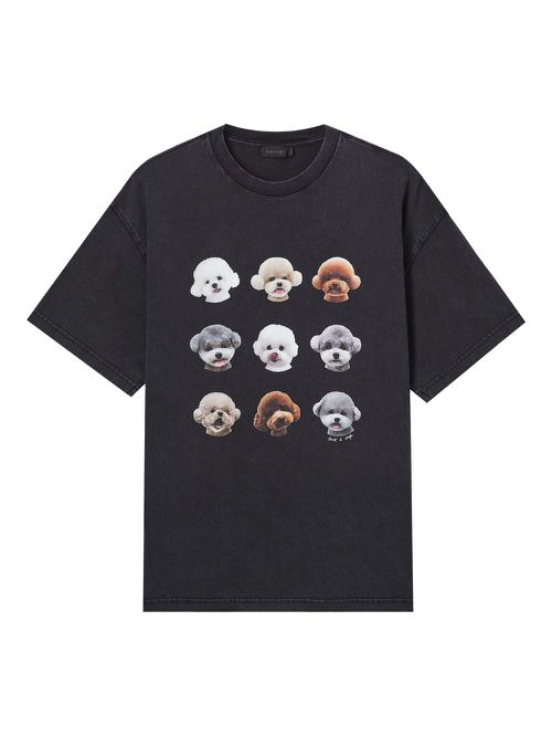 Dog-print T-shirt - Black