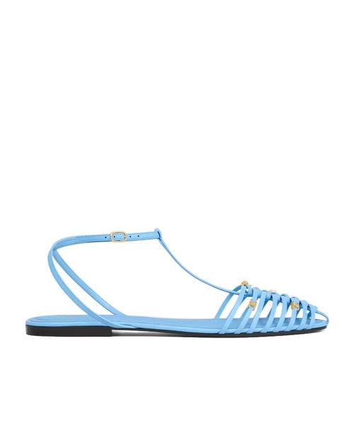 CAGE FLAT SANDAL IN GOATSKIN