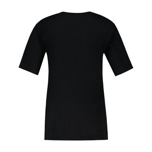 Embroidered Cotton T-shirt — Black
