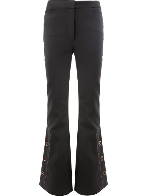 Flared button trousers - Black