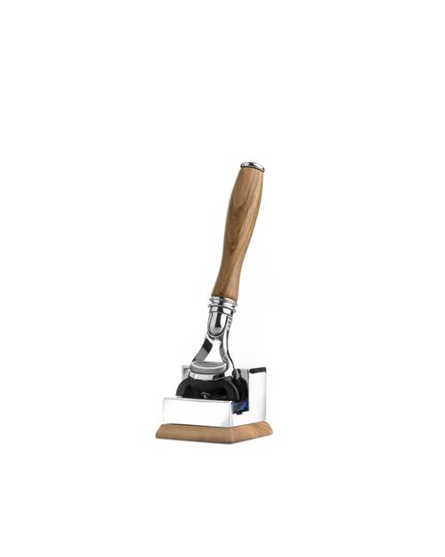 Carthusia Fusion Razor in Steel and Olive Wood — Razor