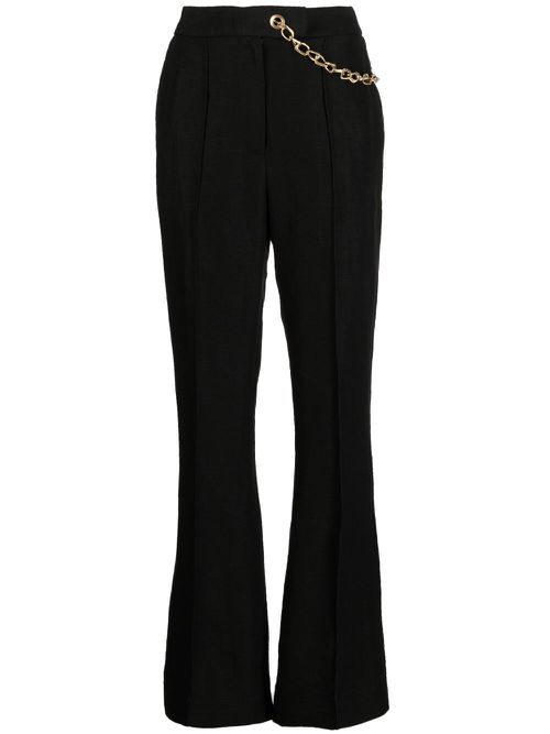 Opal chain-link flared trousers - Black