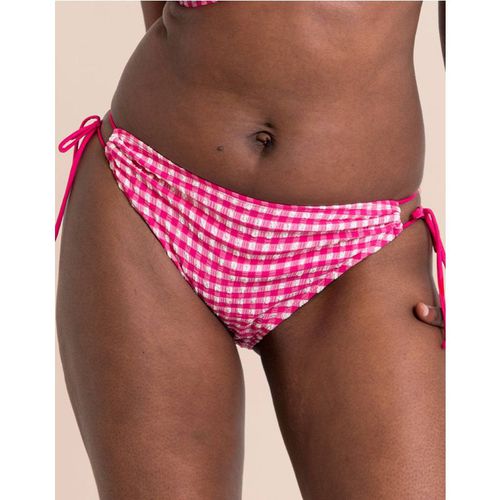 Curvy Kate Women's Holiday Check Tie-Side Bikini Brief in Pink