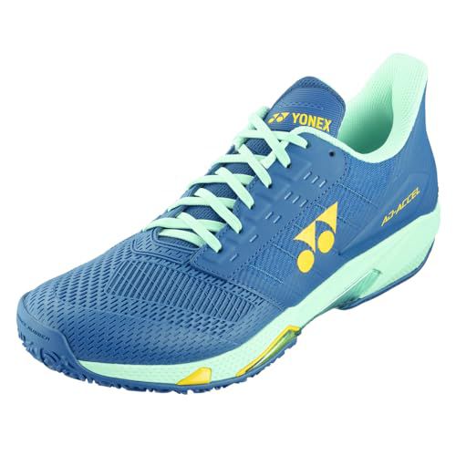 YONEX Power Cushion AD Accel Men's Tennis Shoes (Teal Blue, US Footwear