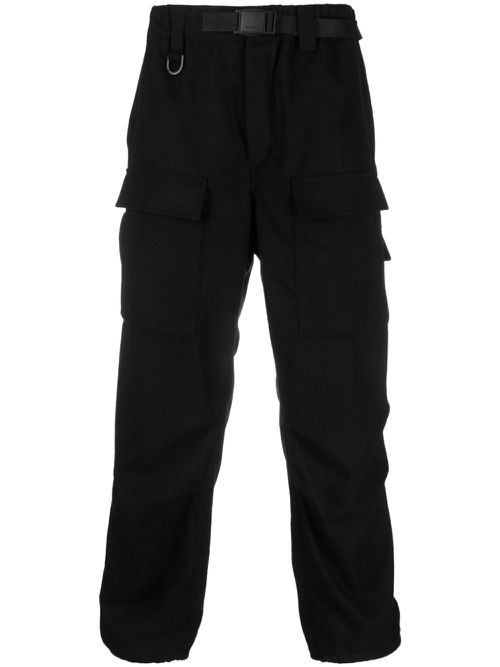 Cropped cargo trousers - Black