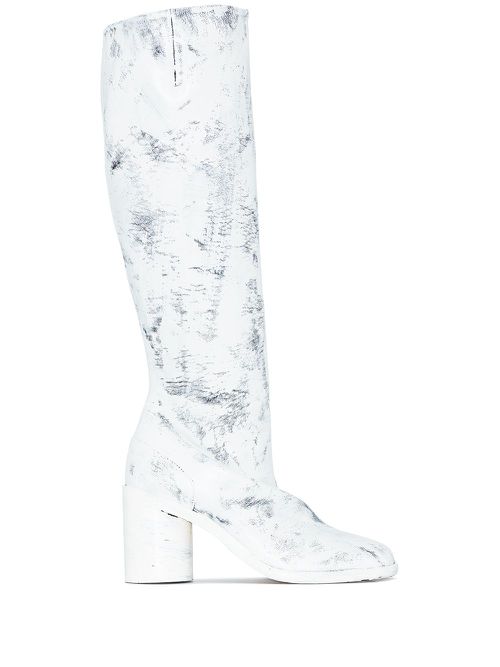 Tabi Stivale Artisanal knee-length boots - White