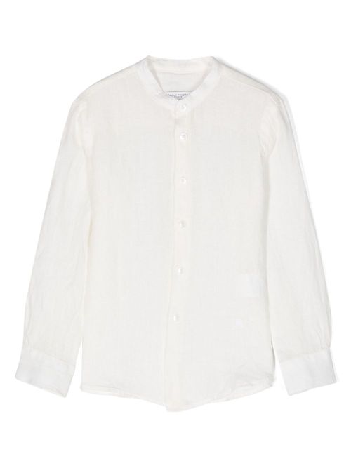 Semi-sheer button-up shirt - White