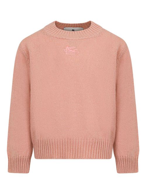 Logo-embroidered jumper - Pink