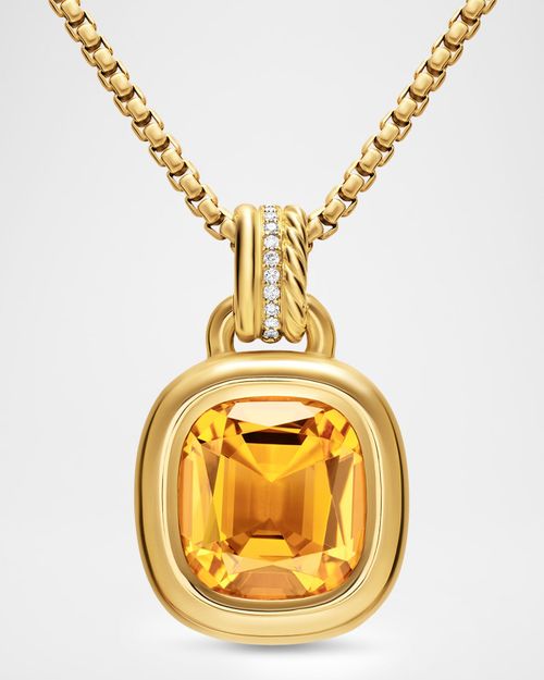 DY Mercer Color Amulet with Citrine and Diamonds in 18K Gold